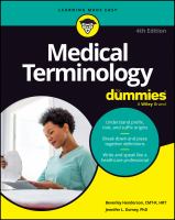 Medical terminology for dummies Book cover